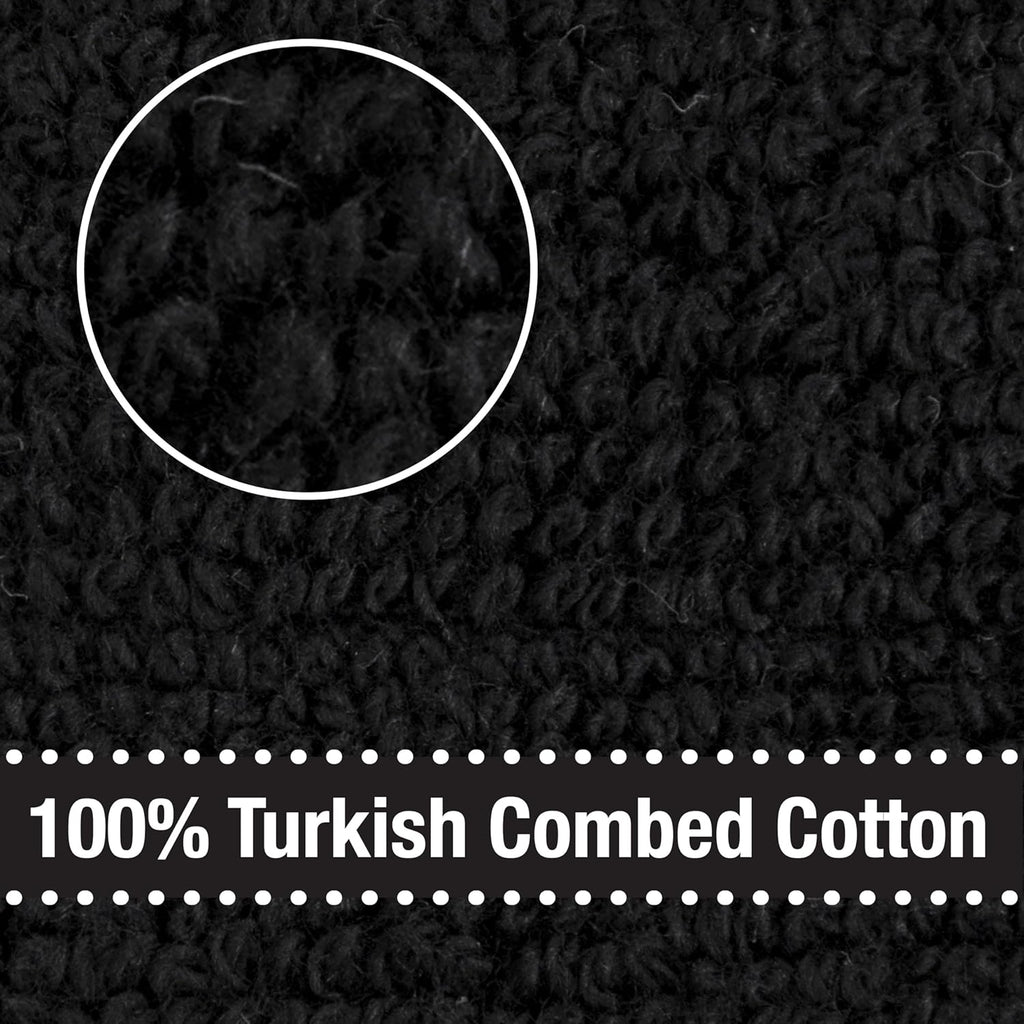 All-Clad Solid Kitchen Towels: Highly Absorbent, Super Soft Long Lasting - 100% Cotton, 17"x30" Tea Towels for Cleaning & Drying Dishes, Pans, Glassware, or Countertops, (2-Pack), Black