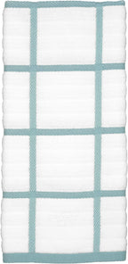 All-Clad Checked Kitchen Towel: Highly Absorbent, Super Soft Long Lasting - 100% Cotton, 17"x30" Tea Towel for Cleaning & Drying Dishes, Pans, Glassware, or Countertops, (1-Pack), Rainfall