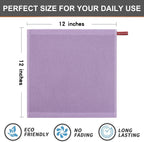 Kitinjoy 100% Cotton Kitchen Dish Cloths, 6 Pack Waffle Weave Ultra Soft Absorbent Dish Towels for Drying Dishes Quick Drying Kitchen Towels Dish Rags, 12 X 12 Inches, Lavender