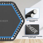 ANCHEER 50" Rebounder Trampoline for Adults- 2025 Foldable Mini Trampoline with Bar- Exercise Trampoline for Adults, Max Load 450lbs/550lbs, for Indoor/Garden Workout