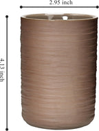 Ceramic Spoon Holder for Coffee Bar, Upright Tea Spoon Holder Cup, Coffee Stirrers Straws Stir Stick Holder, Glossy Silk Stripe