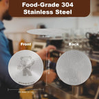 MEION 53.3mm Espresso Puck Screen-3 Pack 0.2mm Ultra Thin Espresso Puck, Stainless Steel Reusable Coffee Filter, Compatible with Espresso Machine 54mm Portafilter Basket