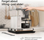 Ibyx Elegant Sliding Tray for Your Coffee Maker & Heavy Kitchen Appliances - Sturdy, Slides Easily from Under The Cabinet (Black, 13”W x 10.5”D)