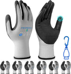 PROMEDIX P Nitrile Coated Work Gloves,MicroFoam Safety Work Gloves Men,Seamless Knit Nylon&spandex Gloves with Grip