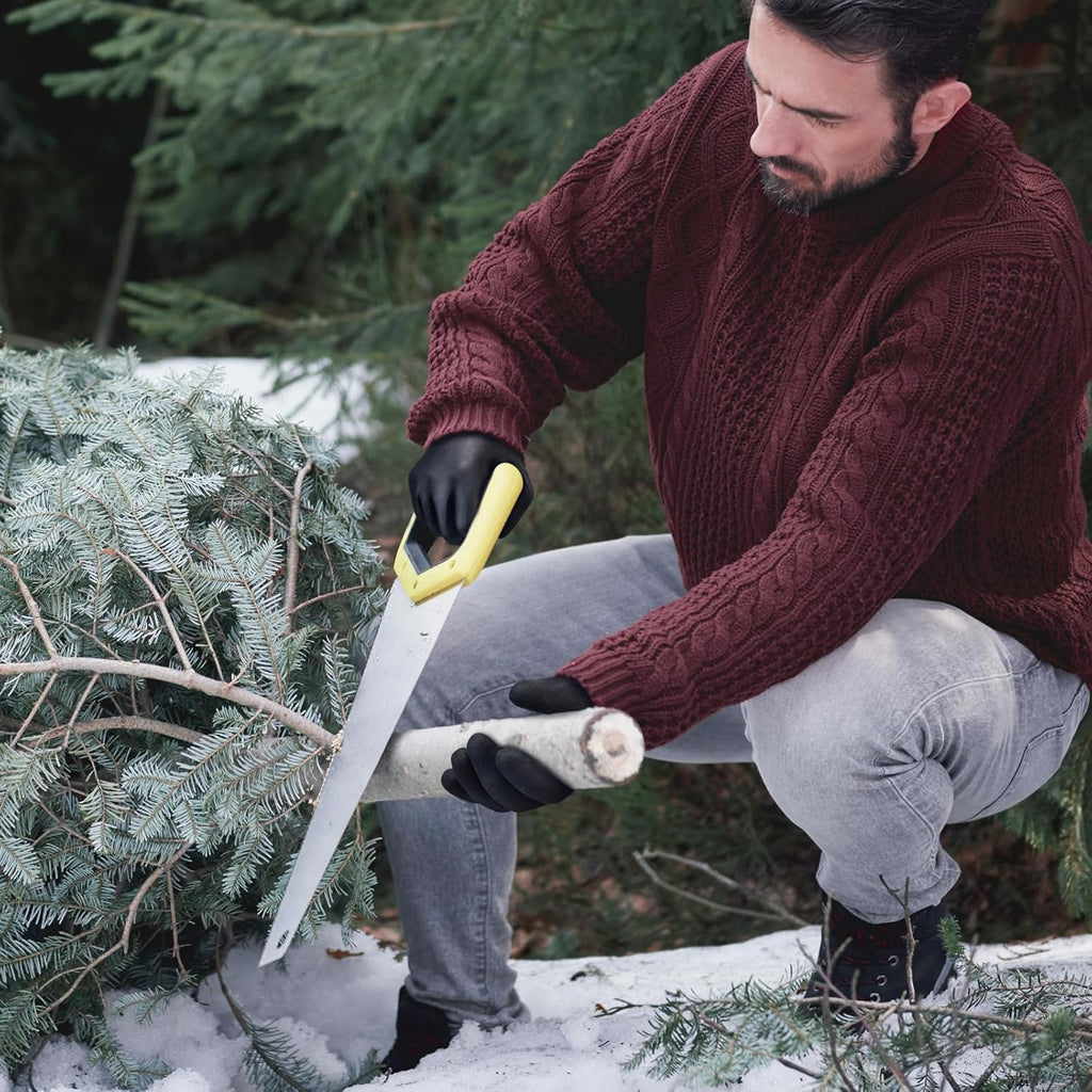 KAYGO Winter Waterproof Work Gloves for Men and Women, 3 Pairs Thermal Insulated Freezer Rubber Coated Gloves,Super Grip,KG160, M, Black