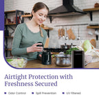 Infinity Jars 250 ml (8.3 fl oz) Tall Black Ultraviolet Refillable Empty Glass Screw Top Jar