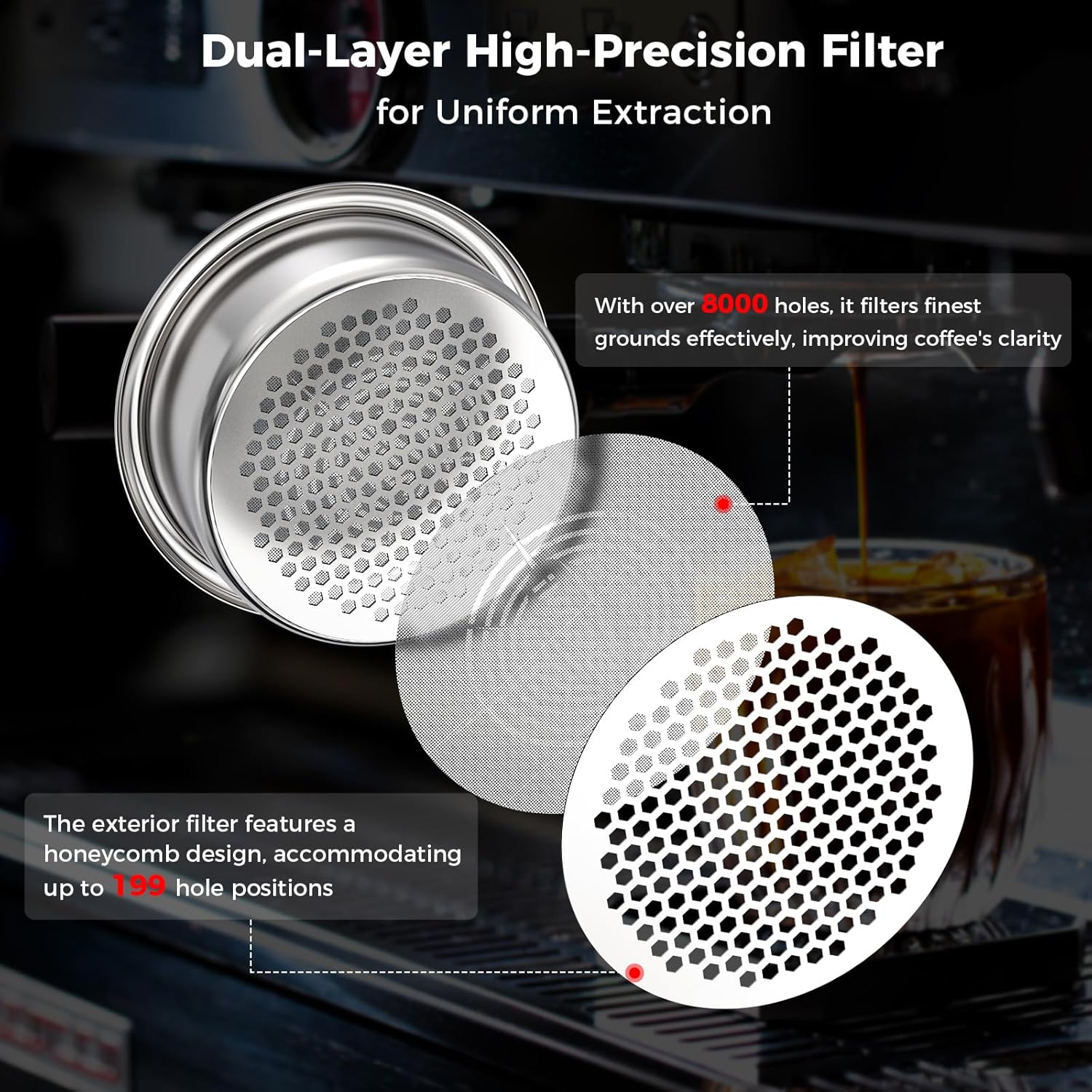 IKAPE 54MM Bottomless Naked Portafilter for Breville BES870/880 & Solis – Includes 18g Basket (Bambino Plus Not Supported)