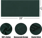 Kitinjoy 100% Cotton Waffle Weave Kitchen Towels, 4-Pack Super Soft and Absorbent Dish Towels for Drying Dishes, Kitchen Hand Towels, 13 in x 28 in, Blackish Green