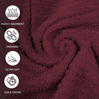 ZUPERIA Bar Mop Kitchen Towels - Pack of 12 (16"x19”)100% Ring Spun Cotton - Dish Washcloths For Superb Cleaning and Less Lint - Highly Absorbent Dish Cloths and Dish Towels For Everyday use(Burgundy)