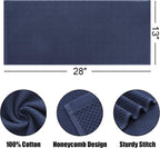 Kitinjoy 100% Cotton Waffle Weave Kitchen Towels, 8-Pack Super Soft and Absorbent Dish Towels for Drying Dishes, Kitchen Hand Towels, 13 in x 28 in, Navy Blue