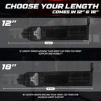 Bear Grips Wrist Wraps for Weightlifting | Weight Lifting Wrist Straps for Weightlifting | Extra Strength Gym Wrist Wraps | Two Wrist Wrap Per Pack | 12” & 18” | Lifting Wrist Wraps for Men & Women