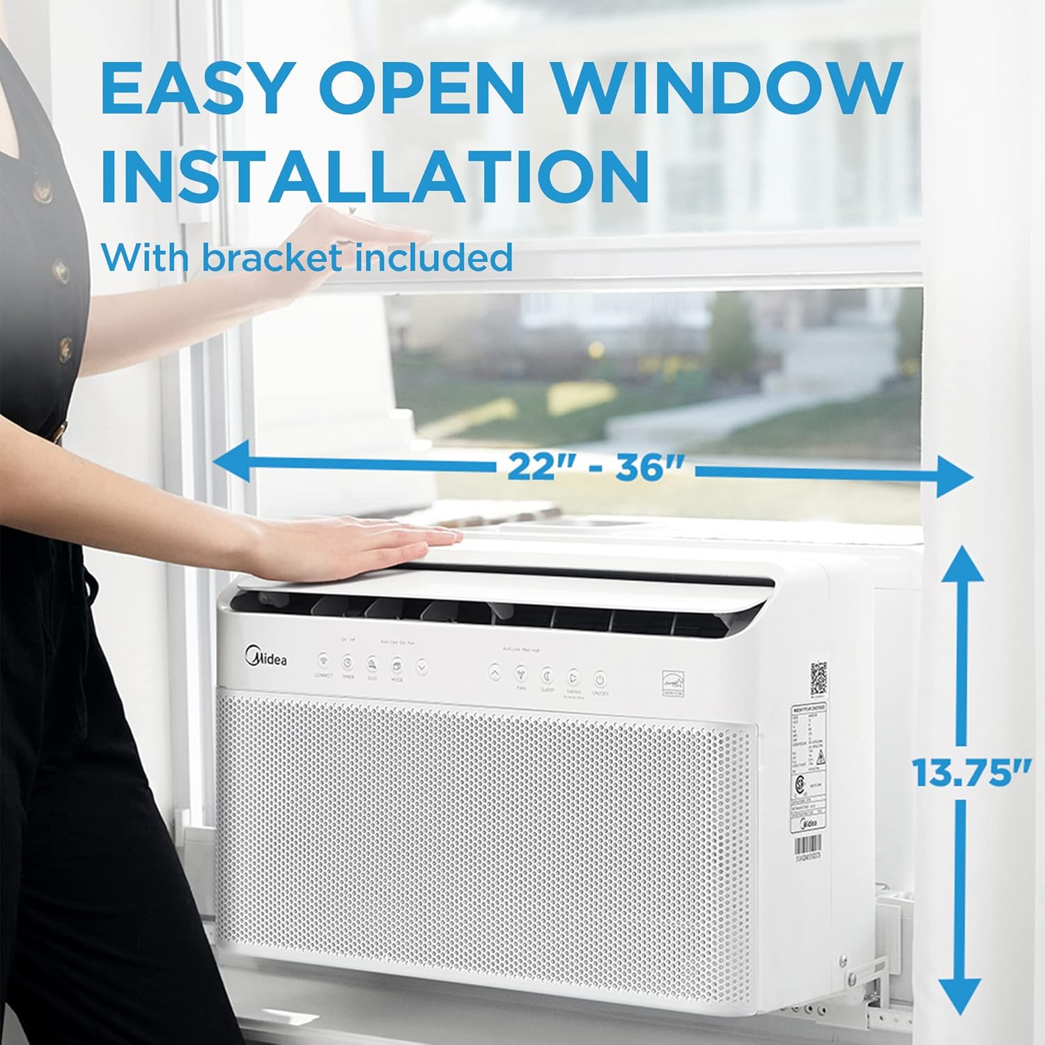 Midea MAW12V1QWT U-Shaped AC Window Air Conditioner