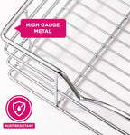 HOLDN’ STORAGE Heavy-Duty Premium Collection Pull Out Cabinet Organizer, Cabinet Drawer Slide Outs, Lifetime Limited Warranty - Basket Size 11" W x 21" D x 5" H, Anti-Rust Chrome Finish