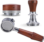 58.5mm Gaggia Classic Pro, E24, Evo Accessories by KNODOS Premium 58mm Bottomless Portafilter, Precision 58.5mm Calibrated Tamper & 58.5 mm Adjustable Coffee Distributor