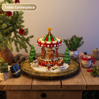 Lazy Susan Turntable Organizer for Table Top, 18’’ Round Wooden Lazy Susan for Cabinet Kitchen Countertop Pantry Dining Coffee Table for Condiments Spices, Rustic Bathroom Vanity Tray for Soap Candle