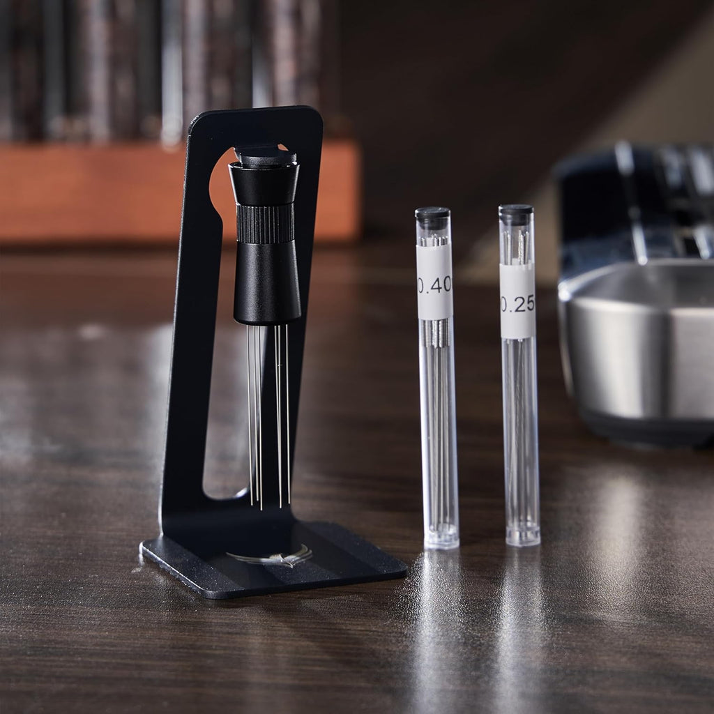 54mm Breville Espresso Tamper Kit – Bottomless Portafilter, Spring-Loaded Tamper, Coffee Distributor, WDT Tool & Wooden Organizer | Complete Espresso Accessories Set