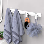 VAEHOLD Hat and Coat Wall Mount Rack - Hooks for Robes, Bags, Keys, and Towels - Bathroom Towel Hanger Organizer (White, “T“ Shape 4 Hooks 2 Pack)