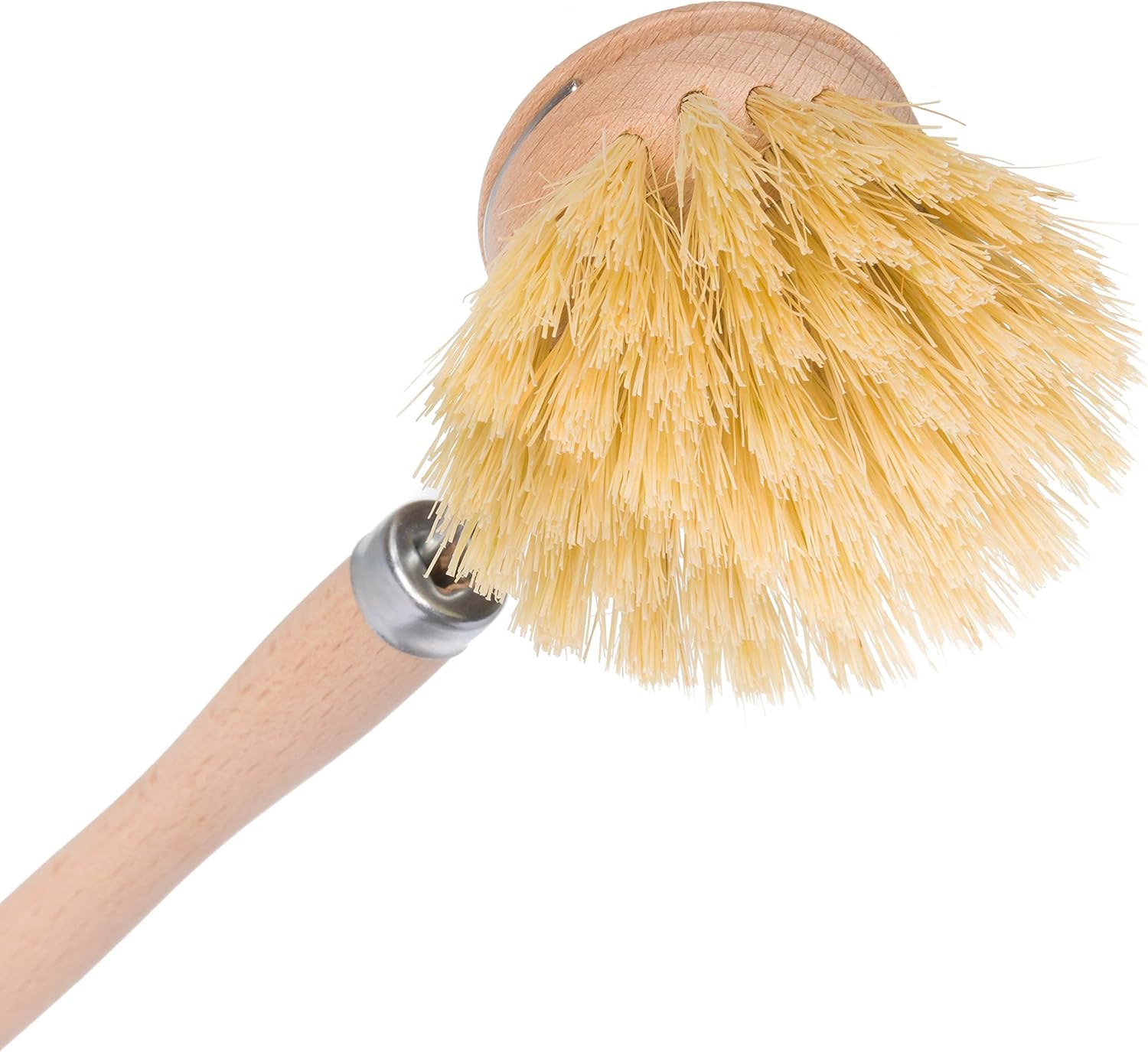 REDECKER Tampico Fiber Bristle 1-1/2-Inch All-Purpose Kitchen Dish Scrub Brush with Beechwood Handle, Bamboo Dish Brush - Wooden Dish Brush with Handle for Pots, Pans, and Kitchen Utensils