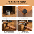 Espresso Tamping Station 54mm, Walnut Portafilter Holder, Espresso Organizer Station, Espresso Machine Accessories, Distributor Slot and Multi Accessory Storage