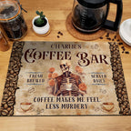 THUYPT Personalized Absorbent Coffee Mat for Counter, Coffee Drying Mat Coffee Bar Accessories, Kitchen Counter Coffee Maker Coffee Station Decoration (01)