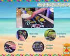 Tiki Bar Mats for Countertop - Perfect Bar Sign Gettin Freaky at The Tiki 18x12 in - Kitchen Counter Decor Tiki Bar Accessories, Tiki Bar for Outside Patio Rubber Bar Mats, Luau Mats for Bartending