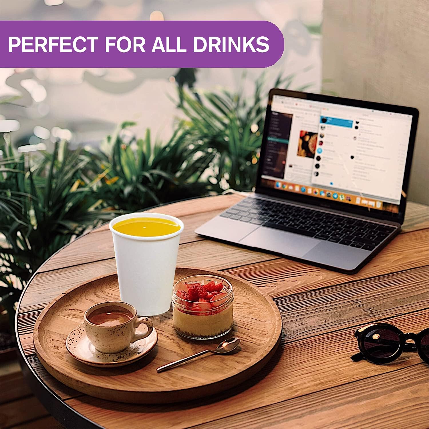 Smygoods White Disposable Paper Coffee Cups (6 OZ, 100 Count) For Hot Beverages, Tea, Espresso, Cocoa - To Go Drink Containers, Café & Office