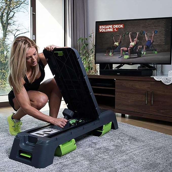 Escape Fitness Deck V2.0 Workout Platform or Adjustable Bench - Black/Green