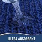 Arotive Luxury Chenille Bathroom Rug Mat, Extra Soft Thick Absorbent Shaggy Bath Rugs, Non-Slip Machine Wash Dry, Plush Bath Mats for Bathroom, Shower and Tub, 34x21, Royal Blue