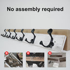 SKOLOO 36-Inch Wood Coat Rack Wall Mount with 6 Triple Hooks - Ideal for Family Entrances, Classrooms, and Pet Supplies Storage - Perfect Coat Hooks for Wall,Distressed White Wash