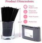 Prestee Plastic Coffee Stirrers 5.5 Inch, 2000 Count - Disposable Black Drink Stir Sticks for Coffee, Tea, Cocktails & Beverages - BPA-Free Plastic Stirring Straws for Home, Office & Events