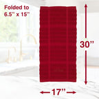 All-Clad Solid Kitchen Towels: Highly Absorbent, Super Soft Long Lasting - 100% Cotton, 17"x30" Tea Towels for Cleaning & Drying Dishes, Pans, Glassware, or Countertops, (2-Pack), Chili