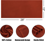 Kitinjoy 100% Cotton Waffle Weave Kitchen Towels, 8-Pack Super Soft and Absorbent Dish Towels for Drying Dishes, Kitchen Hand Towels, 13 in x 28 in, Rust