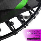 DARCHEN 400LBS Rebounder Trampoline for Adults, Indoor Mini Trampoline Silent Fitness Trampoline Small Bungee Rebounder Jumping Cardio Trainer Workout Exercise Workout with Handrail Bar [40 Inch]