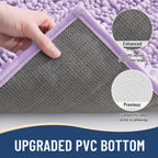 Arotive Luxury Chenille Bathroom Rug Mat, Extra Soft Thick Absorbent Shaggy Bath Rugs, Non-Slip Machine Wash Dry, Plush Bath Mats for Bathroom, Shower and Tub, 30x20, Light Purple