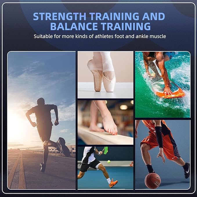 Ankle Foot Strengthener Exerciser for Sprained. Single Leg Balance Board, Posture Corrector, Foot Stretcher for Plantar Fasciitis Relief, FSA/HSA Eligible