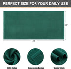 Kitinjoy 100% Cotton Waffle Weave Kitchen Towels, 6-Pack Super Soft and Absorbent Dish Towels for Drying Dishes, Kitchen Hand Towels, 13 in x 28 in, Dark Green