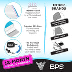 BPS New Zealand ‘Shaka’ Body Board for All Wave Conditions - Lightweight with EPS Core, HDPE Slick Bottom, Body Boards for Beach with Wrist Leash and Plug for Kids and Adults - All Skill Levels