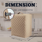 Slushie Machine Cover for Ninja FS301 & FS301C, Waterproof & Dustproof Protective Lid for Ninja Frozen Drink Maker, Durable Nylon Cover for Slushie Accessories (Mocha Tan)