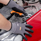 Kebada W2 Work Gloves for Men and Women, Nitrile Coated Working Gloves for Gardening, Construction, Warehouse, Safety Gloves for Work in Yard and Outdoors, 6 Pairs, XS