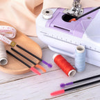 OIIKI 12 pcs Crevice Cleaning Brushes, Silicone Nook and Cranny Sewing Machine Cleaning Brushes, Tiny Cleaning Brushes for Small Crevices, Machine Gaps, Computer Keyboards (Orange, Purple, Red)