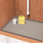 URMONA Waterproof Silicone Under Sink Mat 22'' x 19'' Shelf Liner for Kitchen and Bathroom, Cabinet and Counter Protector, Storage and Organizers, Litter Mat, Pet Cat Puppy Essentials(Beige)