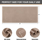 Kitinjoy 100% Cotton Waffle Weave Kitchen Towels, 4-Pack Super Soft and Absorbent Dish Towels for Drying Dishes, Kitchen Hand Towels, 13 in x 28 in, Tan