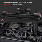 Yaheetech Adjustable Dumbbell Set Free Weight Dumbbells 40lbs/52.5lbs/90lbs Fast Adjust Dumbbells Dumbbell Weight Set, with Tray for Men/Women Strength Training Equipment