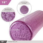 High-Density Round Foam Rollers - 4 Size and 8 Color Options - Massage Rollers for Stretching, Deep Tissue and Myofascial Release