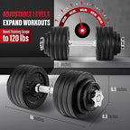 Yes4All Old School Adjustable Dumbbell Set with Weight Plates, Star Lock Collars/Connector, 40lbs to 200lbs Adjustable Weight Plates Set