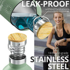 Stainless Steel Water Bottle with Straw, Infuser & 3 Lids: 18/32 OZ Leak-Proof Vacuum Insulated ACTIVE FLASK Drinking Bottles Hot Cold: Double Walled Outdoor Drink Thermo Mug Tea Coffee Sport Gym Bike