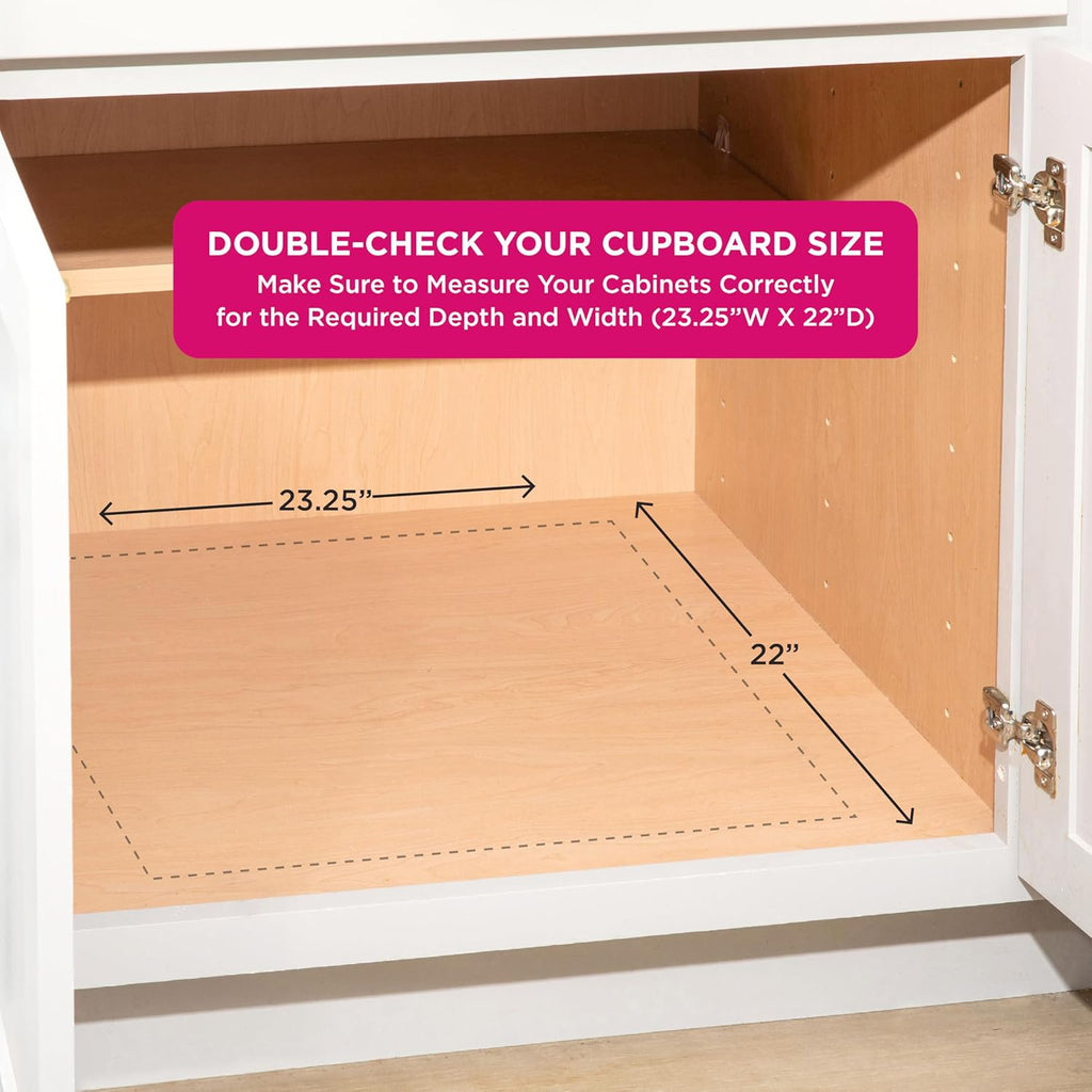 HOLDN’ STORAGE Heavy-Duty Premium Collection Pull Out Cabinet Organizer, Cabinet Drawer Slide Outs, Lifetime Limited Warranty - Basket Size 22" W x 21" D x 5" H, Anti-Rust Chrome Finish