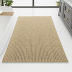 Arotive Luxury Chenille Bathroom Rug Mat, Extra Soft Thick Absorbent Shaggy Bath Rugs, Non-Slip Machine Wash Dry, Plush Bath Mats for Bathroom, Shower and Tub, 70x46, Beige