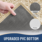 Arotive Luxury Chenille Bathroom Rug Mat, Extra Soft Thick Absorbent Shaggy Bath Rugs, Non-Slip Machine Wash Dry, Plush Bath Mats for Bathroom, Shower and Tub, 24x16, Cream Beige