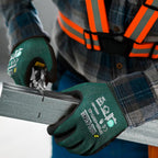 DULFINE ANSI A4 Cut Resistant Work Gloves for Men,6 Pairs Pack.Touchscreen Micro Nitrile Coated,Anti-Slip & Durable for Construction, Wood Cutting,Glass Factory Industrial Use(Large)